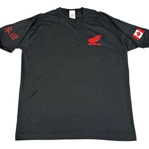 Vintage 90's Honda Canada No Wing No Prayer Men's Single-Stitch Black T-Shirt XL